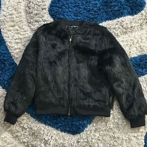 Faux fur jacket size L
